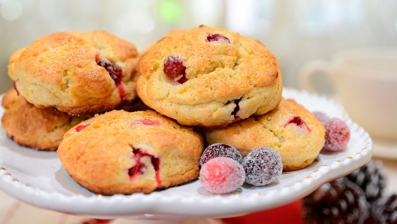 Cranberry Christmas scones
